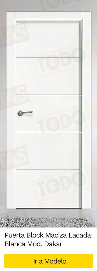 Puerta Block Maciza Lacada Blanca Mod. Dakar