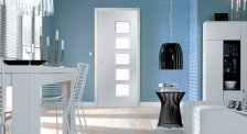 Puertas de interior Lacadas blancas con vidriera