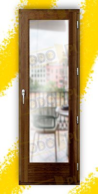 Balconera Grande de Madera Natural de Iroko Mod. V1 Teñida