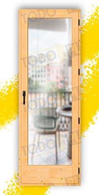 Balconera Grande de Madera Natural de Pino Mod. V1 Barniz