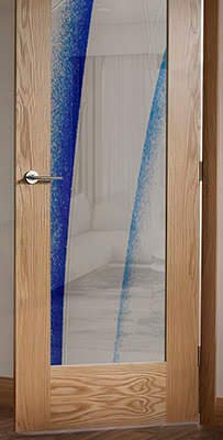 Cristal Mod. Toom Azul para Puertas de Interior