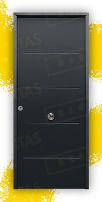 Puerta Acorazada 1105 Sagacor 100 Gris Oxidon (Dos Caras Iguales)