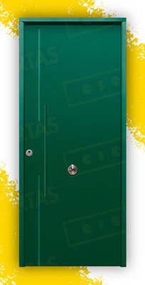 Puerta Acorazada Acacia Sagacor 100 Verde Musgo 6005 (Dos Caras Iguales)