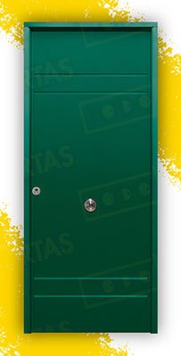 Puerta Acorazada Azalea Sagacor 100 Verde Musgo 6005 (Dos Caras Iguales)