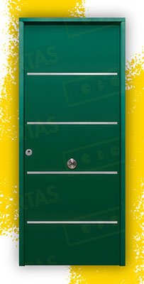 Puerta Acorazada Cintia FM Sagacor 100 Verde Musgo 6005 (Dos Caras Iguales)