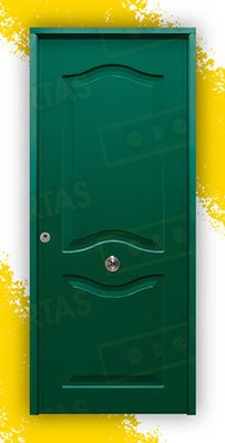 Puerta Acorazada Provenzal Sagacor 100 Verde Musgo 6005 (Dos Caras Iguales)