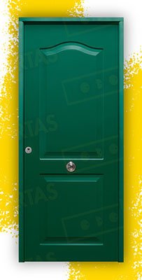 Puerta Acorazada Semiprovenzal Sagacor 100 Verde Musgo 6005 (Dos Caras Iguales)