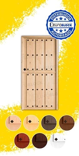 Puerta de Exterior Partida Mod. PC-06 de Madera Maciza