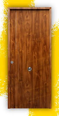 Puerta Galvanizada Acacia / 1110 Saga 100 Embero (Cara Interior Lisa)