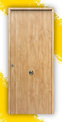 Puerta Galvanizada Acacia / 1110 Saga 100 Roble (Cara Interior Lisa)