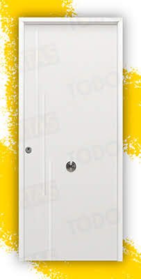 Puerta Galvanizada Camelia / 1110 Saga 100 Blanca (Cara Interior Lisa)