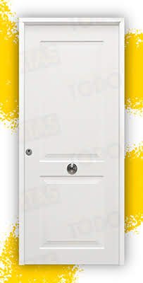 Puerta Galvanizada Clásica / 1110 Saga 100 Blanca (Cara Interior Lisa)