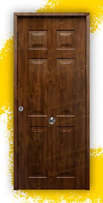 Puerta Galvanizada Yedra / 1110 Saga 100 Roble Viejo (Cara Interior Lisa)