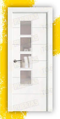 Puerta Block Maciza Lacada Blanca Mod. Albacete BV4L