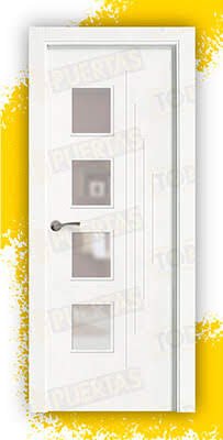 Puerta Block Maciza Lacada Blanca Mod. Dala BV4L