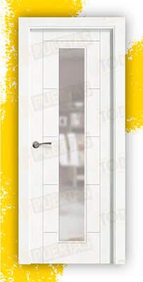 Puerta Block Maciza Lacada Blanca Mod. Guevara V1C