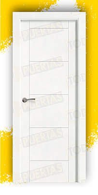 Puerta Block Maciza Lacada Blanca Mod. Guevara