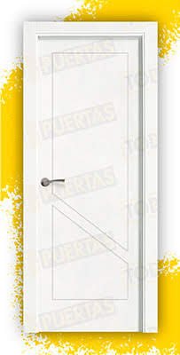 Puerta Block Maciza Lacada Blanca Mod. Marruecos
