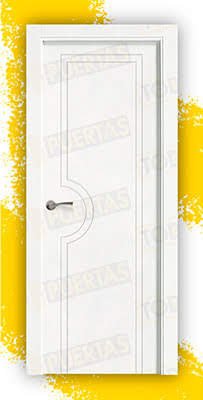 Puerta Block Maciza Lacada Blanca Mod. Mombasa