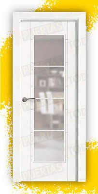 Puerta Block Maciza Lacada Blanca Mod. Montecarlo V4