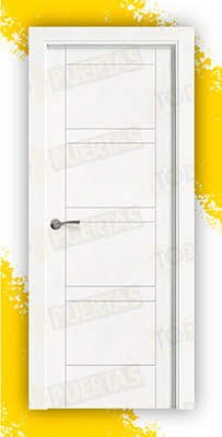 Puerta Block Maciza Lacada Blanca Mod. Oisa