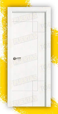 Puerta Block Maciza Lacada Blanca Mod. Praia