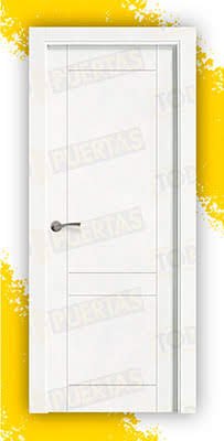 Puerta Block Maciza Lacada Blanca Mod. Songo