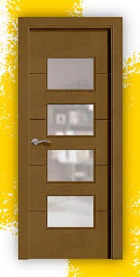 Puerta Block Maciza Lacada RAL 8008 Mod. Dakar BV4