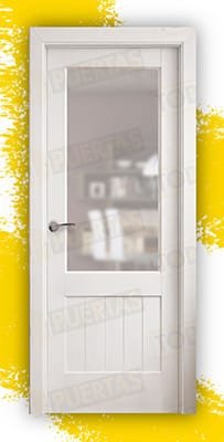 Puerta Block Madera Maciza Mod. Tarancón ZV1 Lacada en Blanco
