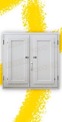 Ventana de Madera Natural de Iroko Mod. Huelva V2 Lacada